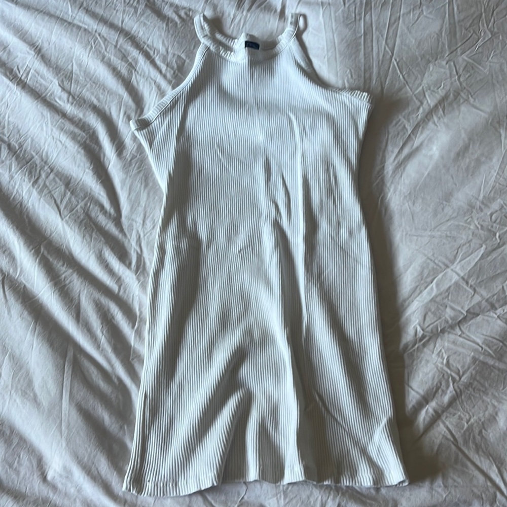 White swim suit cover up